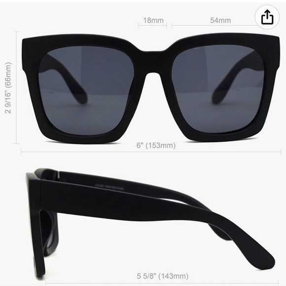 Womens Boyfriend Oversize Sunglasses - Picture 4 of 5